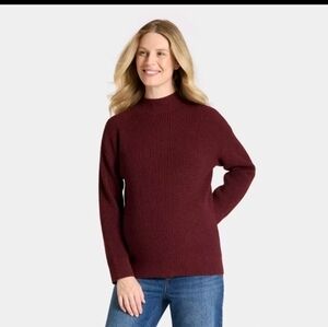 Isabel Maternity By Ingrid Mock Turtleneck Tunic Maternity Pullover Sweater